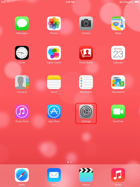iOS Home Screen, Settings